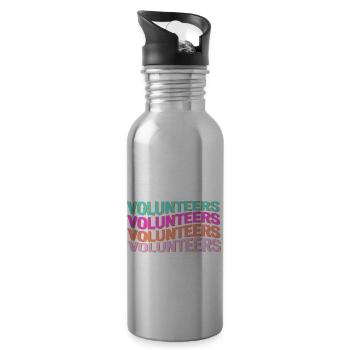 Volunteers Freiwillige Feuerwehr Helfer Retter - Trinkflasche mit integriertem Trinkhalm - Lightsilver - Rechts