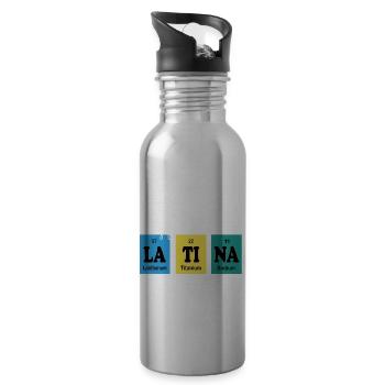 Latina Periodic Table LA TI NA - Water bottle with straw - silver - Right