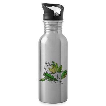 Liste - Trinkflasche mit integriertem Trinkhalm - Lightsilver - Rechts