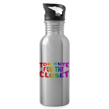 Too Cute For The Closet 7 - Trinkflasche mit integriertem Trinkhalm - Lightsilver - Rechts