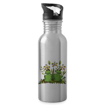 Frogs - Water bottle with straw - silver - Right