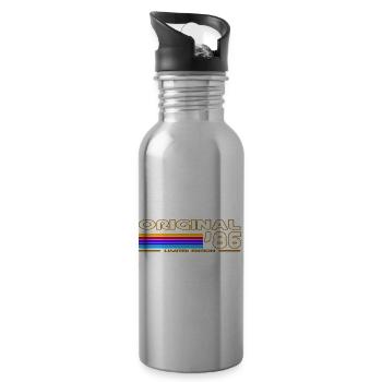 1986 - Trinkflasche mit integriertem Trinkhalm - Lightsilver - Rechts