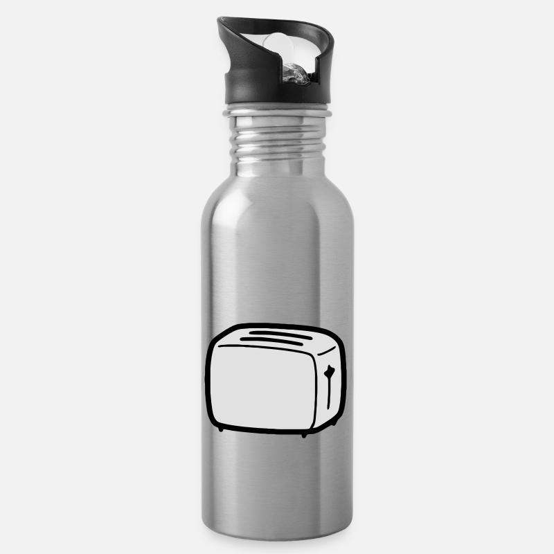 toaster - Gourde avec paille intégrée - argent clair