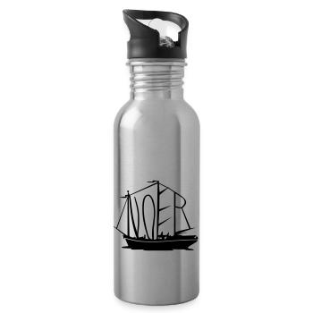 Noerschiff - Trinkflasche mit integriertem Trinkhalm - Lightsilver - Rechts