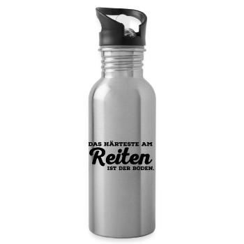 reiten - Trinkflasche mit integriertem Trinkhalm - Lightsilver - Rechts