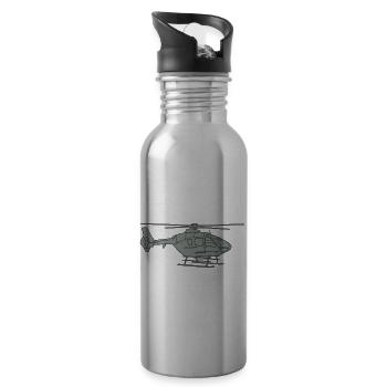Helicopter 2 - Water bottle with straw - silver - Right