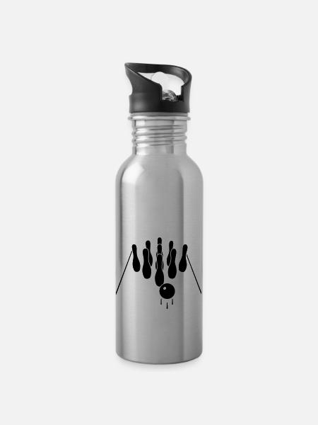Skittles - Water bottle with straw - silver