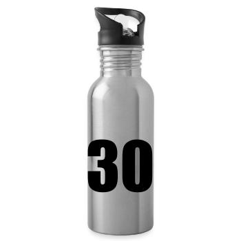 30 - Water bottle with straw - silver - Right