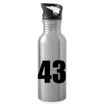 43 - Trinkflasche mit integriertem Trinkhalm - Lightsilver - Rechts
