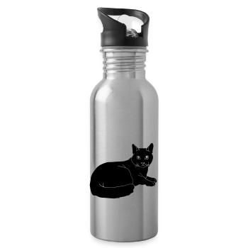 cat - Trinkflasche mit integriertem Trinkhalm - Lightsilver - Rechts