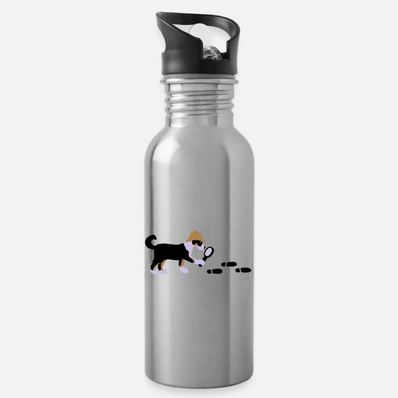 Mantrailer Gingi Vektor - Trinkflasche mit integriertem Trinkhalm - Lightsilver