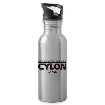 Ultimate model cylon n°14 - Trinkflasche mit integriertem Trinkhalm - Lightsilver - Rechts