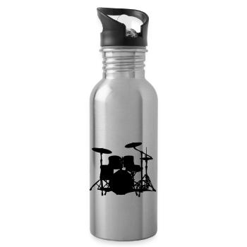 drums - Trinkflasche mit integriertem Trinkhalm - Lightsilver - Rechts