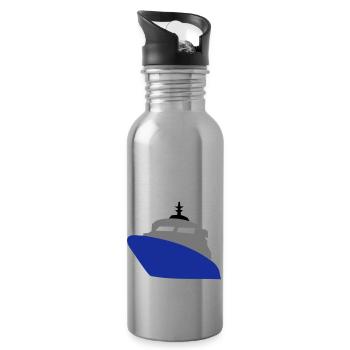 schiff - Trinkflasche mit integriertem Trinkhalm - Lightsilver - Rechts