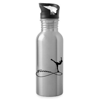 forever rollkunst1 - Trinkflasche mit integriertem Trinkhalm - Lightsilver - Rechts