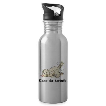 Trueffelpino1 3 - Trinkflasche mit integriertem Trinkhalm - Lightsilver - Rechts