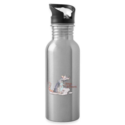 Rat - Trinkflasche mit integriertem Trinkhalm