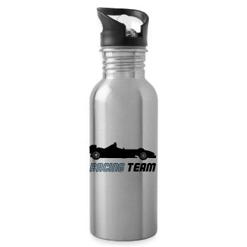 racing team 002 - Water bottle with straw - silver - Right