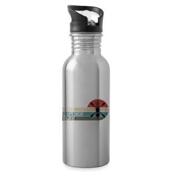 Kayak kayak cadeau hommes kayakistes drôle - Gourde avec paille intégrée - argent clair - Droite