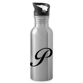 P - Trinkflasche mit integriertem Trinkhalm - Lightsilver - Rechts