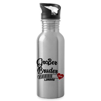 Großer Bruder Loading 2023 - Trinkflasche mit integriertem Trinkhalm - Lightsilver - Rechts
