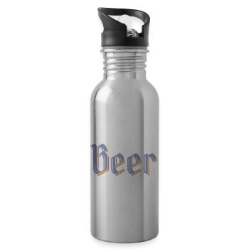 Beer - Trinkflasche mit integriertem Trinkhalm - Lightsilver - Rechts