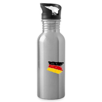 Germany Soccer Team - Water bottle with straw - silver - Right
