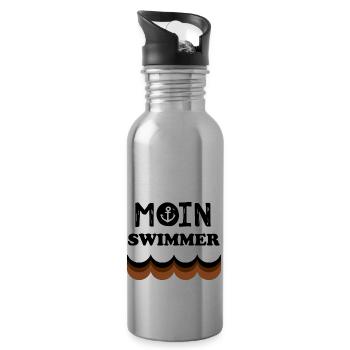Triathlon Swim Bike Run Marathon - Trinkflasche mit integriertem Trinkhalm - Lightsilver - Rechts