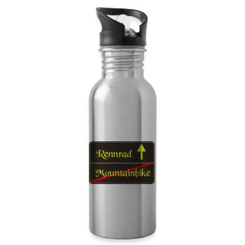 Triathlon Swim Bike Run Marathon - Trinkflasche mit integriertem Trinkhalm - Lightsilver - Rechts