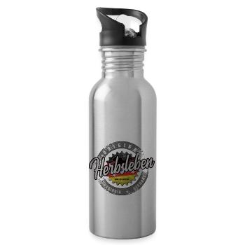 Original Germany Thüringen Herbsleben - Trinkflasche mit integriertem Trinkhalm - Lightsilver - Rechts