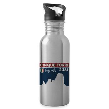 Cinque Torri Hike Five Towers Dolomites - Water bottle with straw - silver - Right