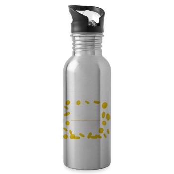 Coin Collector A Crazy Person Who Pays More Money - Trinkflasche mit integriertem Trinkhalm - Lightsilver - Rechts