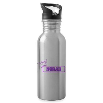 Norah as a sister - Water bottle with straw - silver - Right