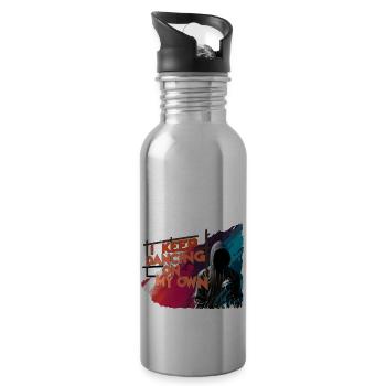 ich tanze weiter alleine - Trinkflasche mit integriertem Trinkhalm - Lightsilver - Rechts