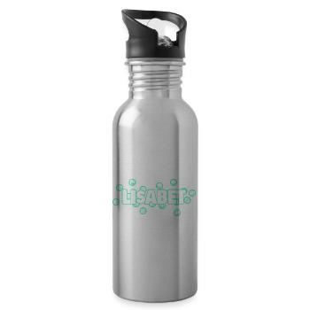 Lisabet als Lustig - Trinkflasche mit integriertem Trinkhalm - Lightsilver - Rechts
