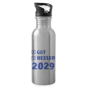 2029 - Trinkflasche mit integriertem Trinkhalm - Lightsilver - Rechts