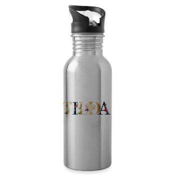 Tilda - Gourde avec paille intégrée - argent clair - Droite