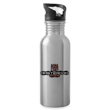 Amsterdam 2025 Party Fuchs - Trinkflasche mit integriertem Trinkhalm - Lightsilver - Rechts