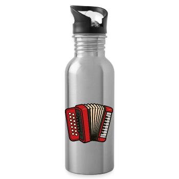 akkordeon - Trinkflasche mit integriertem Trinkhalm - Lightsilver - Rechts