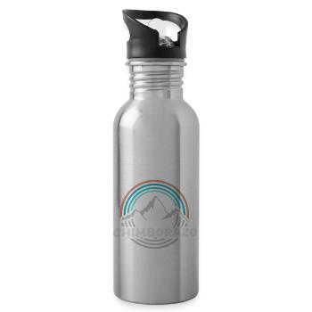 Mount Chimborazo - Water bottle with straw - silver - Right