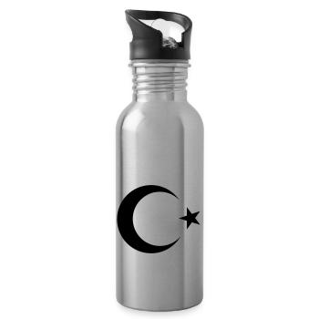 Türkei Türkiye Mondstern - Trinkflasche mit integriertem Trinkhalm - Lightsilver - Rechts