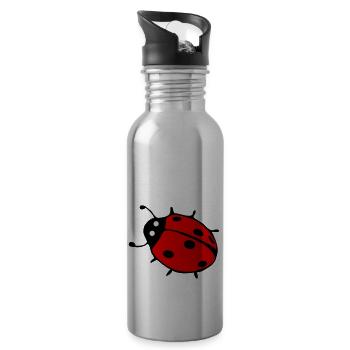 Ladybug - Water bottle with straw - silver - Right