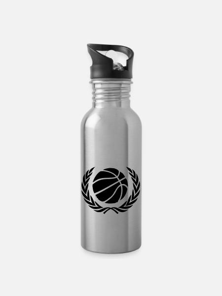 Basket-ball Basketball Basket - Gourde avec paille intégrée - argent clair