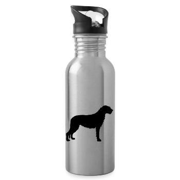 Irish Wolfhound - Trinkflasche mit integriertem Trinkhalm - Lightsilver - Rechts