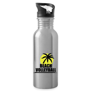 Volleyball Shirt - Beachvolleyball Shirt - Team - Trinkflasche mit integriertem Trinkhalm - Lightsilver - Rechts