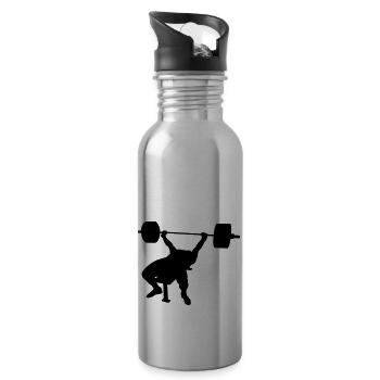 Bankdrücken start - Trinkflasche mit integriertem Trinkhalm - Lightsilver - Rechts