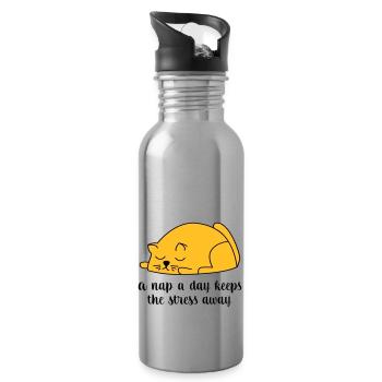 sleep - Water bottle with straw - silver - Right