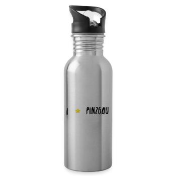 I love Pinzgau Edelweiss Edition - Trinkflasche mit integriertem Trinkhalm - Lightsilver - Rechts