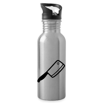 meat cleaver - Water bottle with straw - silver - Right