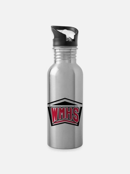 WMHS 2 - Water bottle with straw - silver